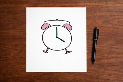 Free Template – How to Draw a Clock in 5 Easy Steps | Graphic Recording ...